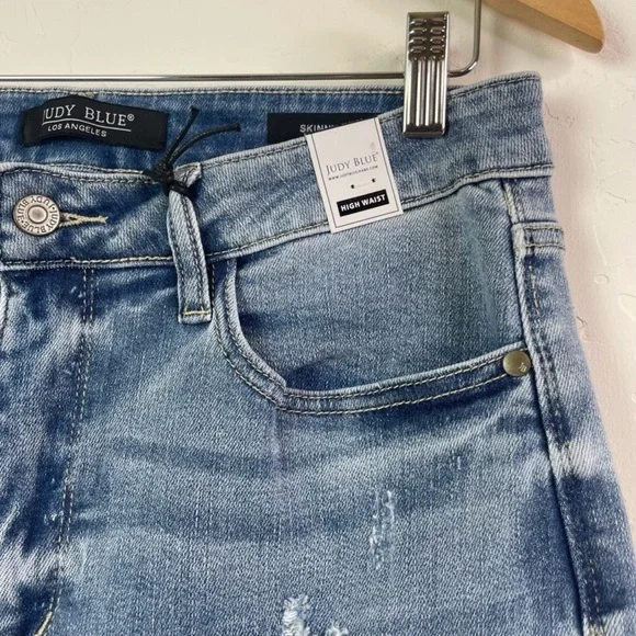 Judy Blue Hilaria Hi Rise Distressed Skinny Fit Jeans JB82330, Size 9 / 29 New - Picture 12 of 15